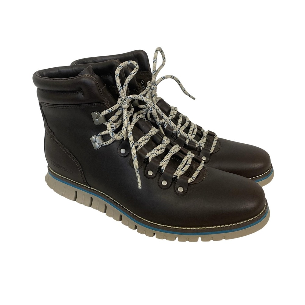 Cole Haan Zerogrand Waterproof Hiking Boots Mens 9.5 Brown Leather C33960